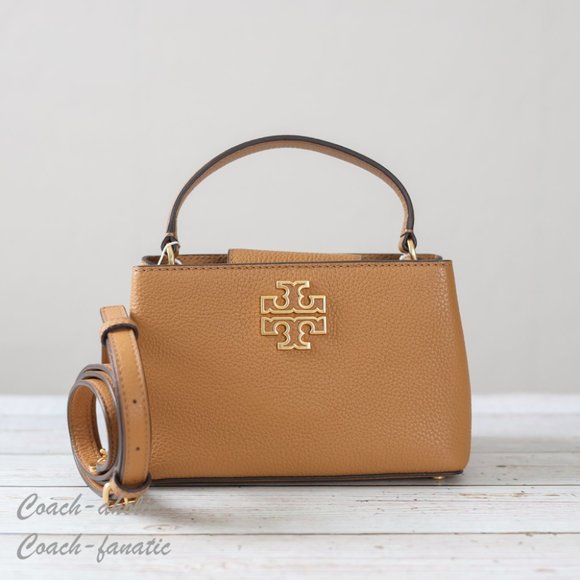 Tory Burch Handbags - NWT Tory Burch Britten Micro Satchel Leather Crossbody in Tiramisu